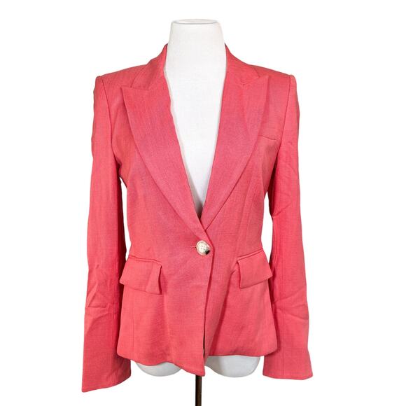 Veronica Beard NEW Danielle Dickey Blazer Single Button Jacket Melon Pink 2 - Picture 3 of 15